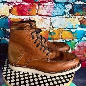 Andrew Marc Ashford AMASHFL-2274 Men's Boots Sz 12 M Brown Leather Lace Up